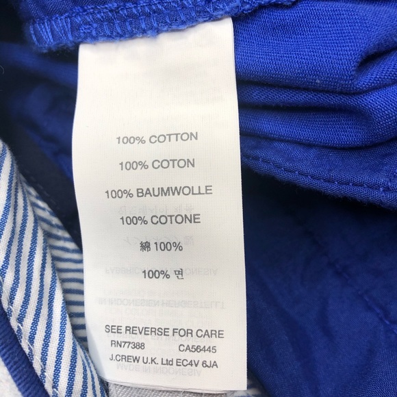 J Crew chino 3” shorts cobalt blue size 2 - Picture 5 of 5